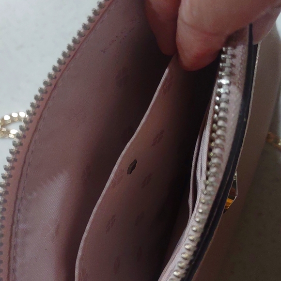 Kate Spade Pink Pebble Leather Crossbody Bag with Gold-tone link Chain Strap - Picture 10 of 16